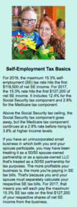 Self employment tax basics side bar