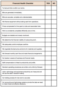 Financial Health Checklist