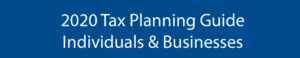 2020 tax planning guide banner